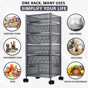 6 Layer kitchen storage rack